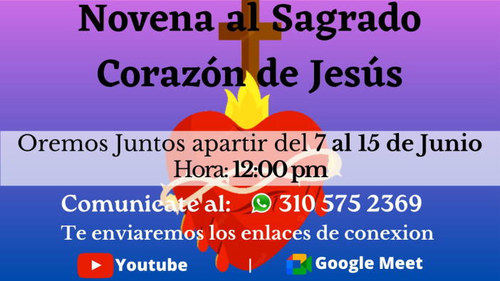 Novena al Sagrado Corazón de Jesús Sexto Día / 12 de Junio 2023