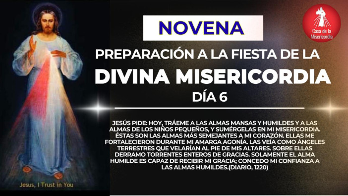 Novena de preparación  a la Fiesta de la Misericordia - Sexto día. (Miércoles de Pascua. Diario, 1220-1223
