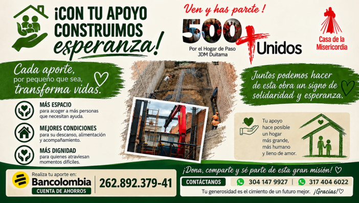 Hogar de Paso Jesús, Divina Misericordia de la Casa de la Misericordia (CDLM) en Duitama, Boyacá